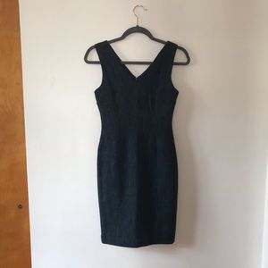 NWT 00P Banana Republic Teal/Black Tweed Dress